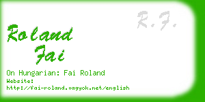 roland fai business card